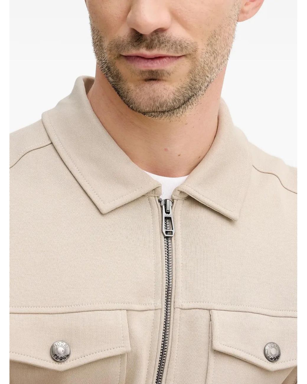 Joop! Natural Zip-Up Sweatshirt for men