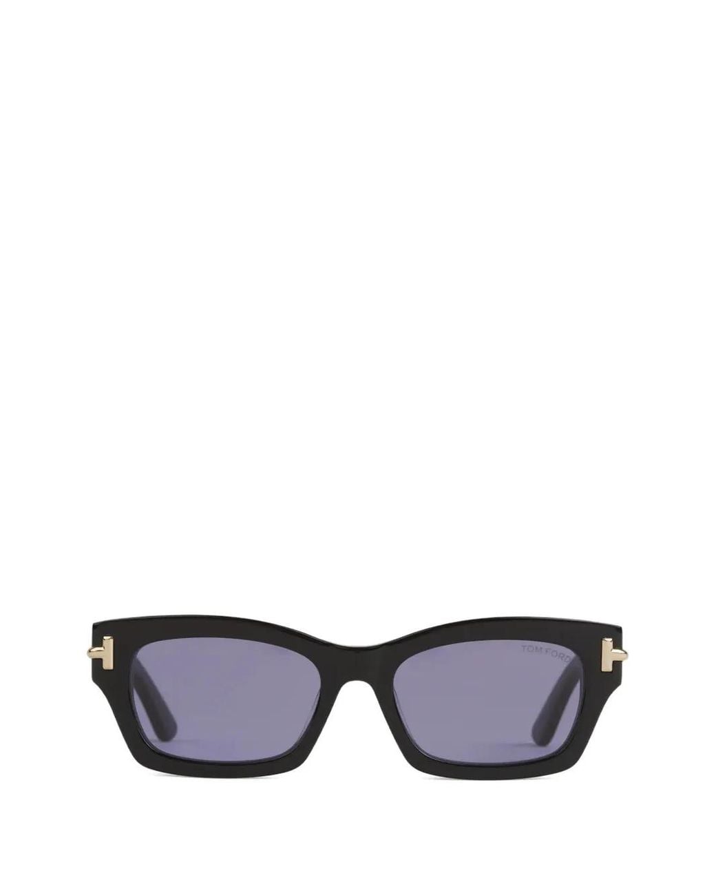 Tom Ford Black Rectangle-Frame Sunglasses
