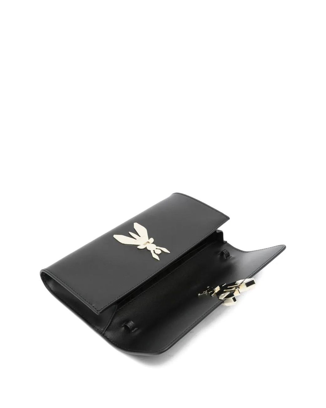 Patrizia Pepe Black Essential Fly Leather Clutch Bag