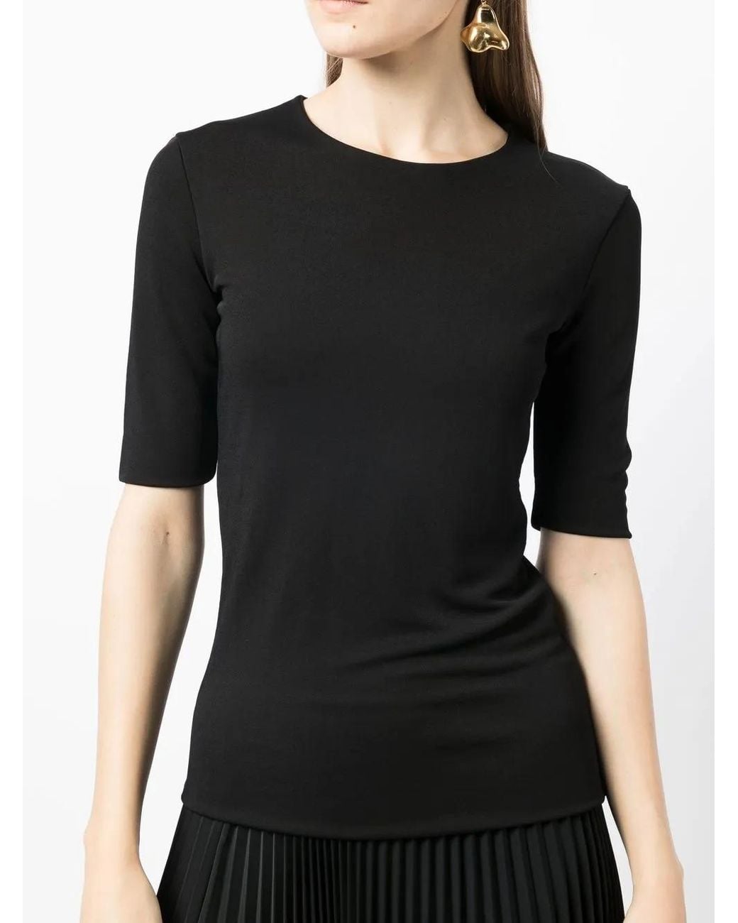 Jil Sander Black Round Neck Short-Sleeved T-Shirt