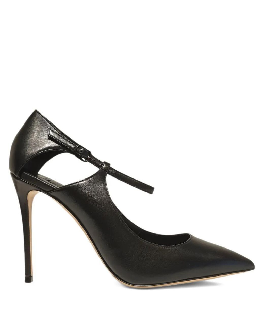 Casadei Black 100Mm Samurai Julia T-Strap Stiletto Pumps