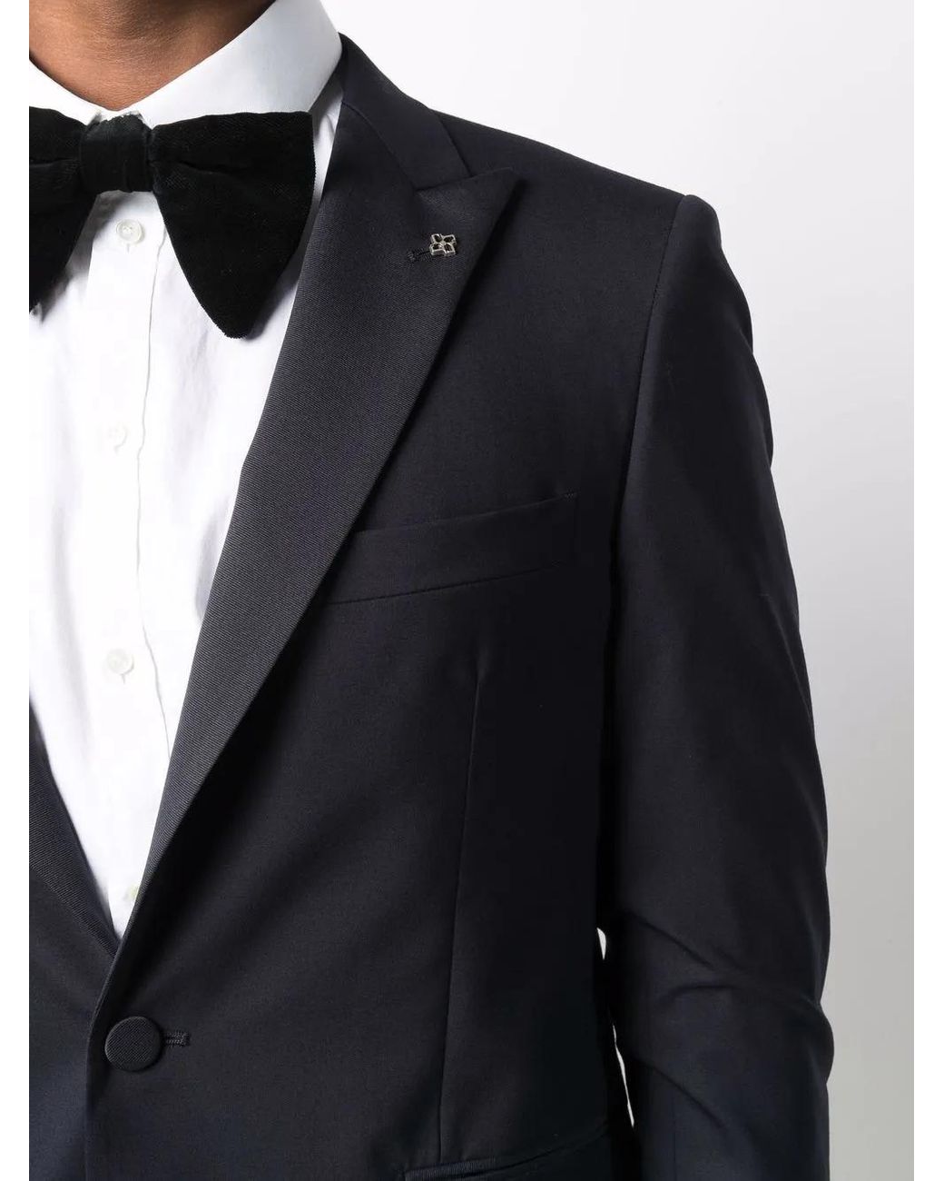 Tagliatore Blue Contrast Panel Slim-Fit Suit for men