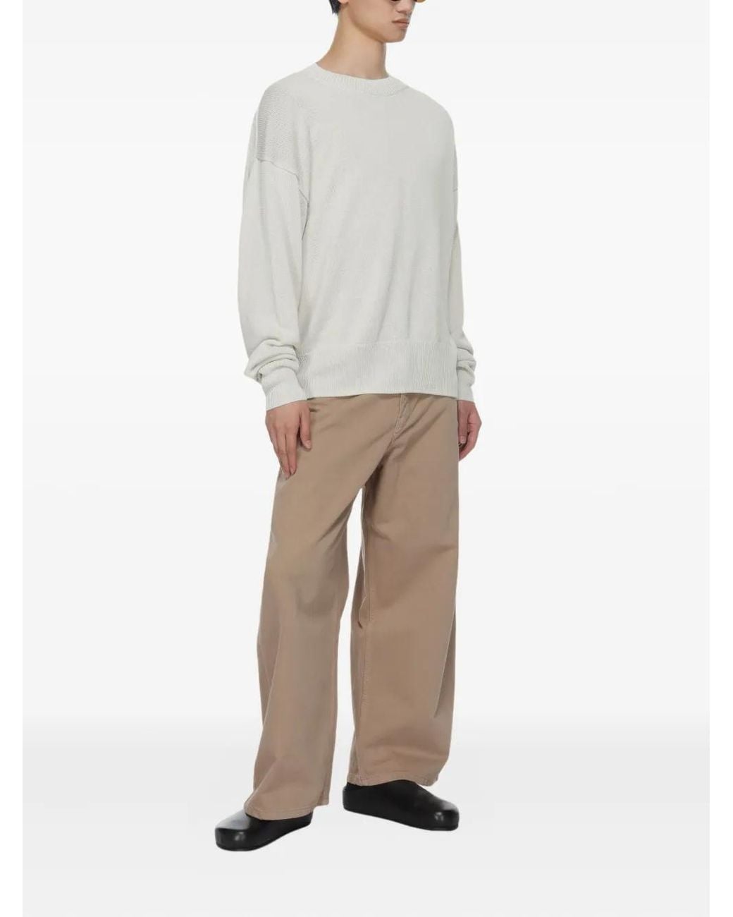 Studio Nicholson White Crew-Neck Sweatshirt for men