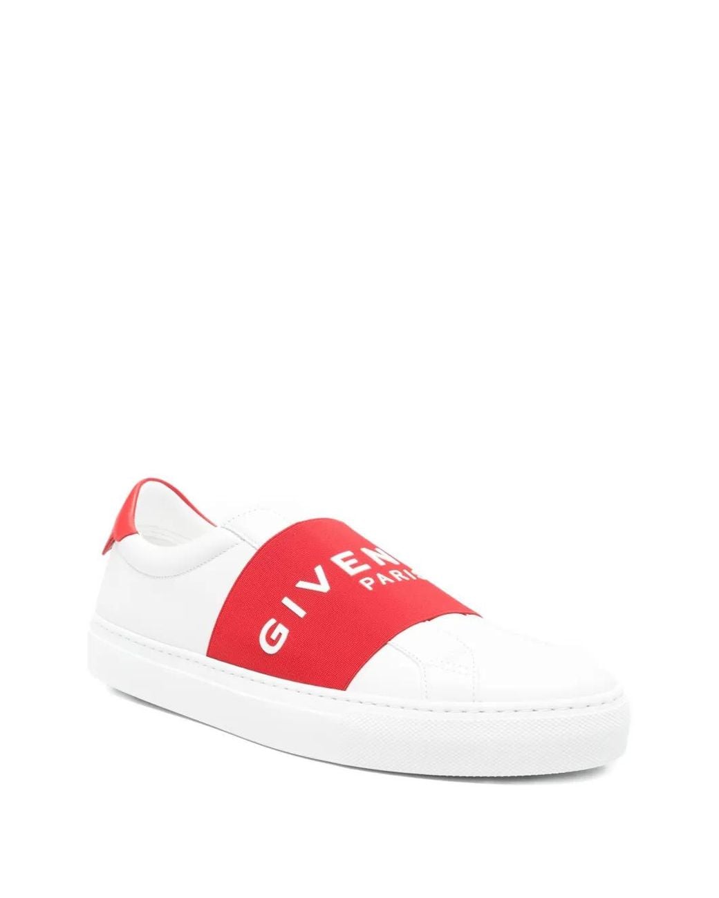 Givenchy White 'Urban' Low Top Sneakers With Contrasting Band With Logo Lettering for men