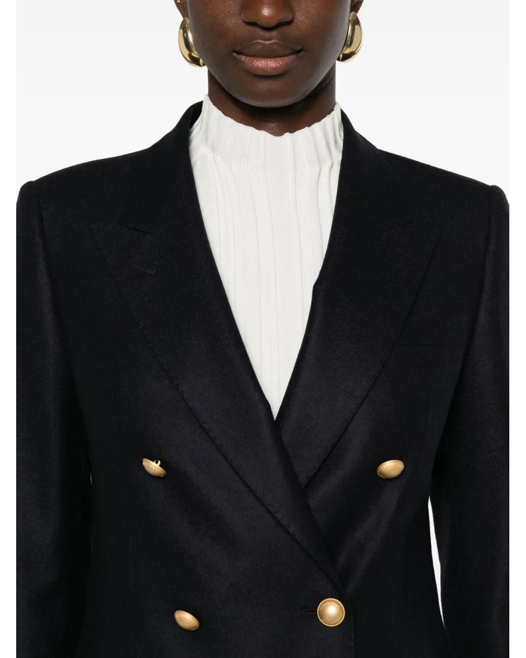 Tagliatore Blue Wool Double-Breasted Jacket