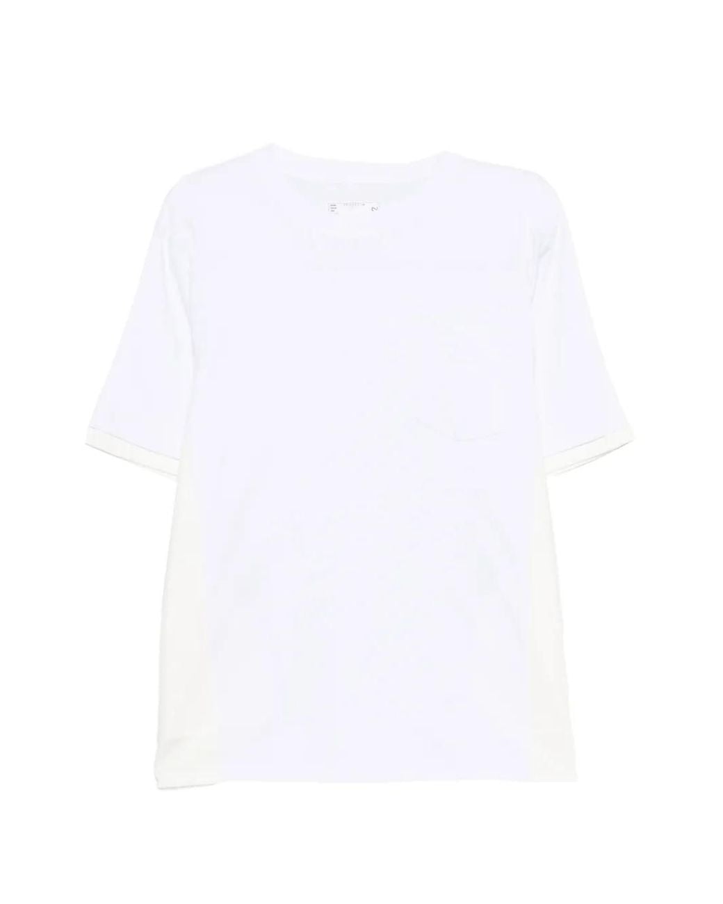 Sacai White Pocket-Detail T-Shirt for men