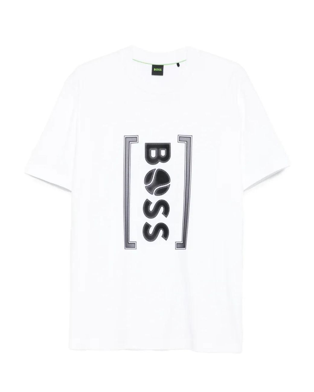 Boss White Tennis-Ball Logo T-Shirt for men
