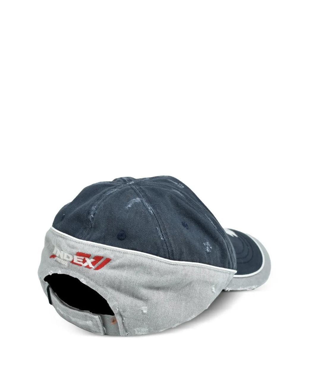 Protocol Index Blue Distressed-Effect Baseball Cap for men