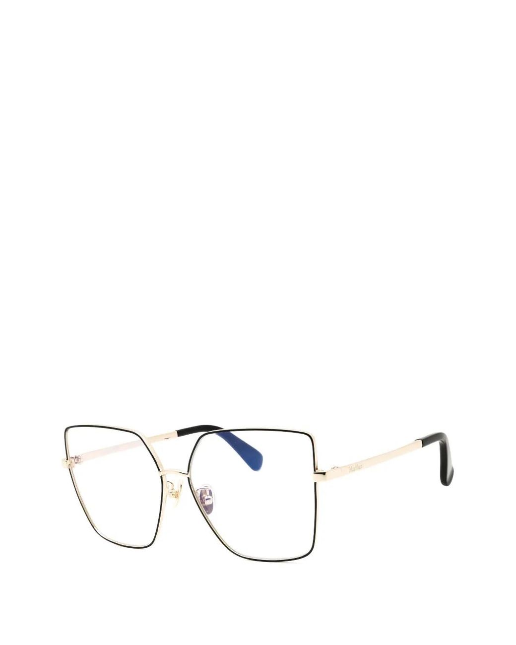 Max Mara Natural Geometric-Frame Glasses