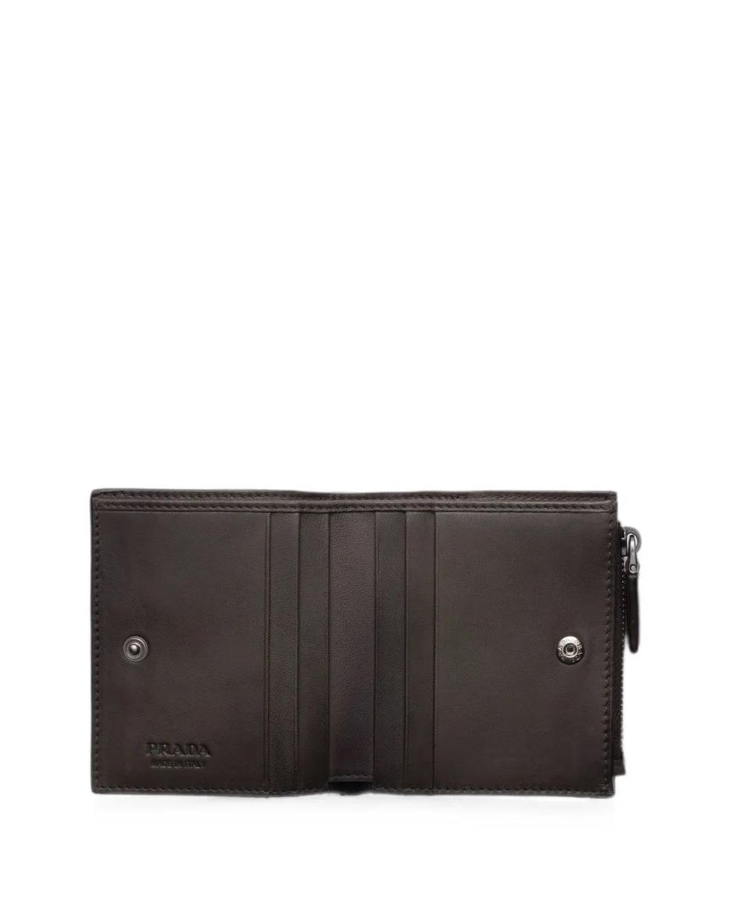 Prada Black Small Leather Wallet for men