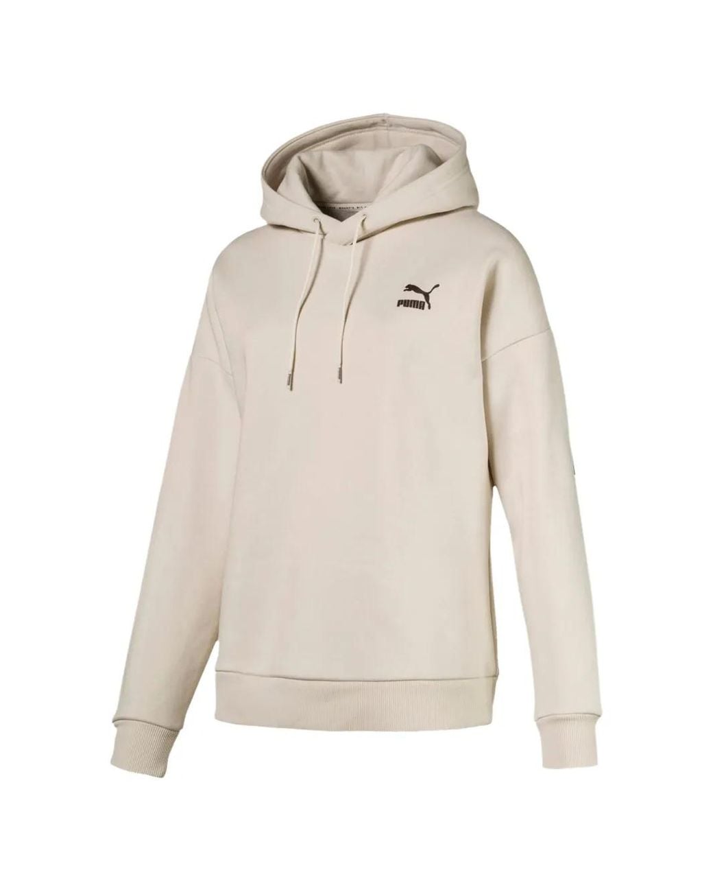 PUMA White Retro Logo Hoodie