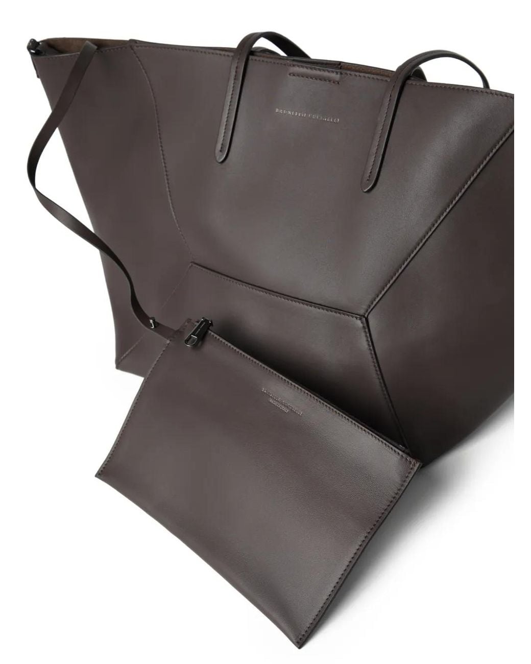 Brunello Cucinelli Brown Bc Duo Leather Tote Bag