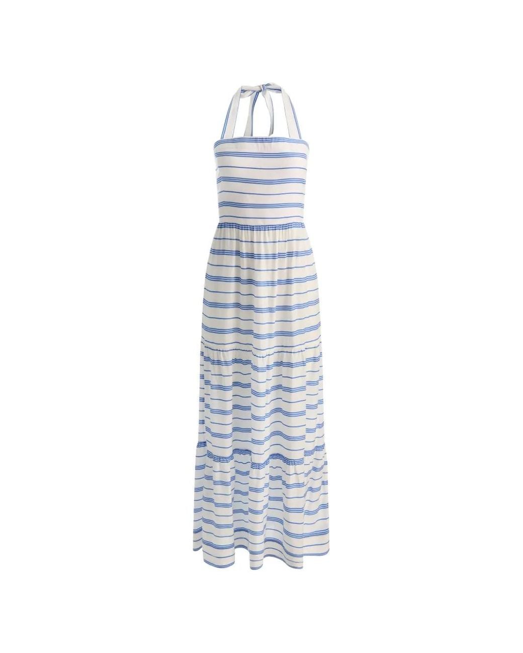 Alice + Olivia White Saige Halterneck Tiered Maxi Dress