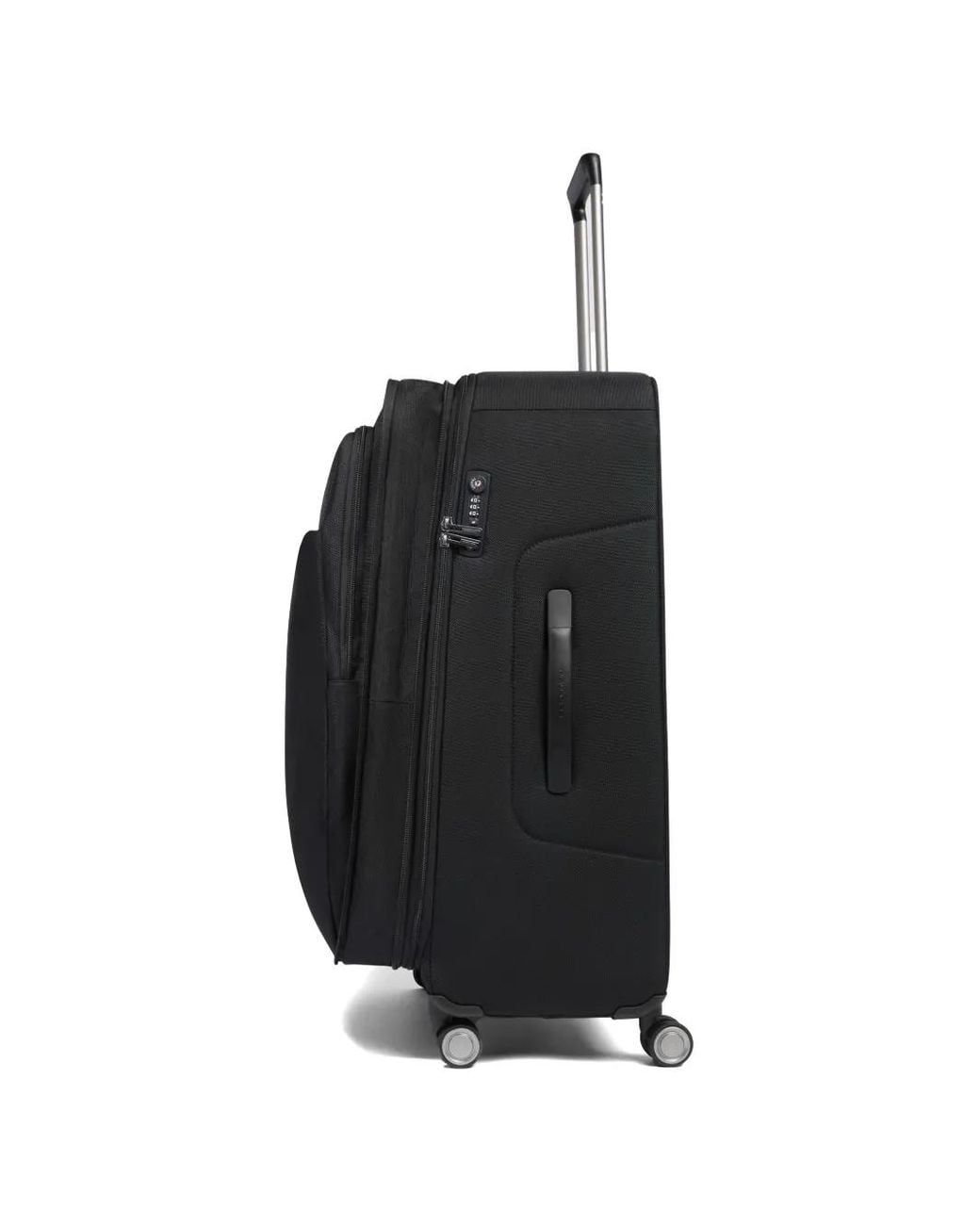 Piquadro Black Expandable Panelled Suitcase for men
