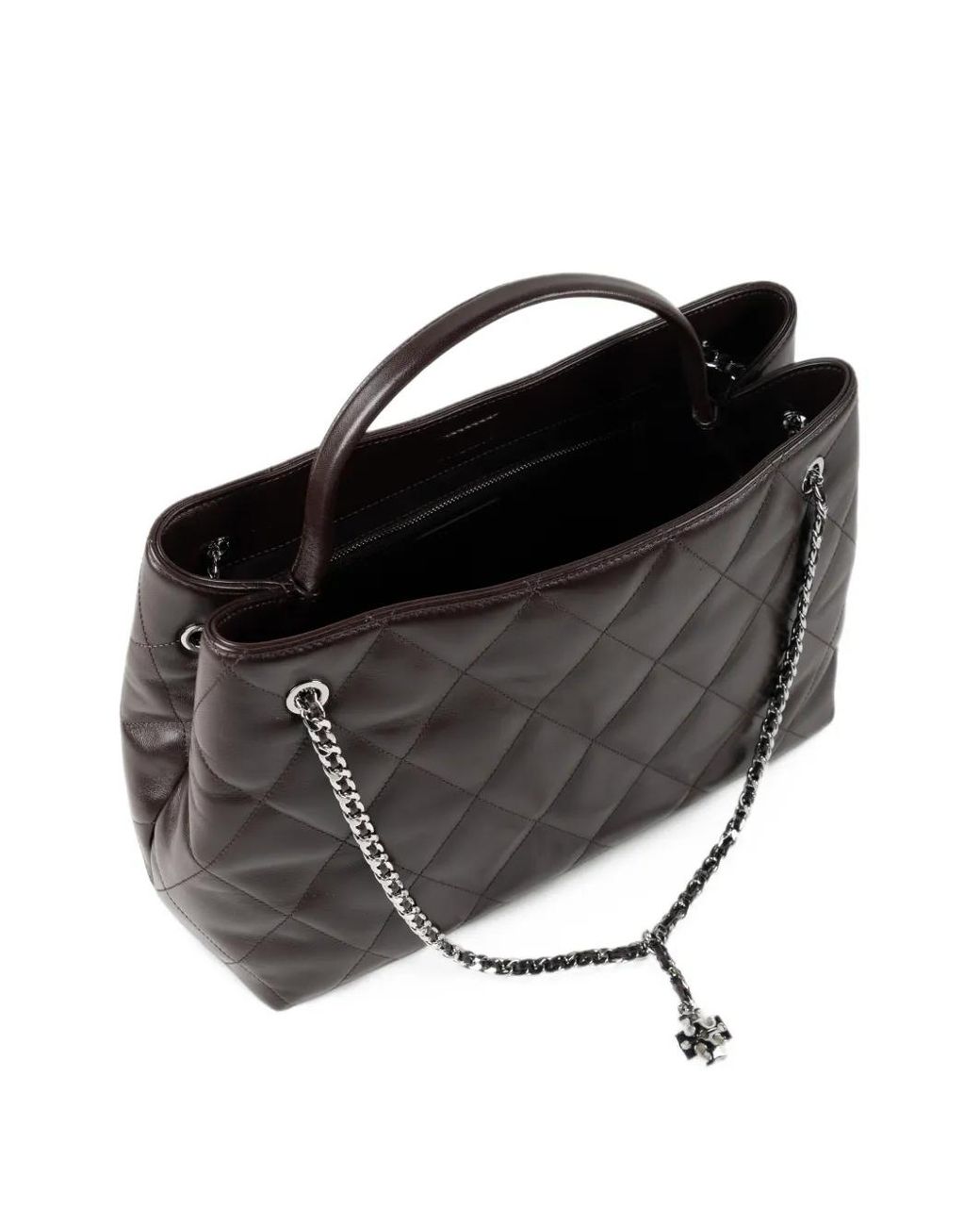Tory Burch Black Fleming Quilted Leather Tote Bag