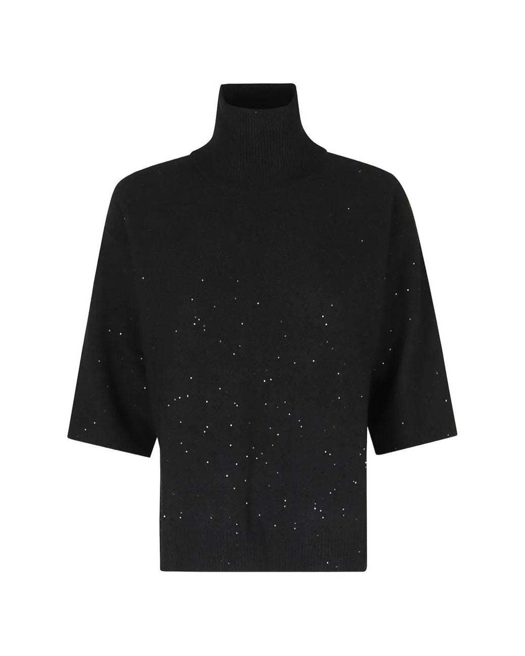 Pull Brodé De Sequins À Col Roulé Seventy en coloris Black