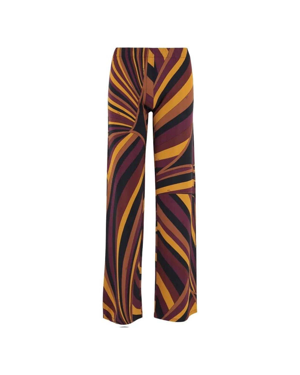 Emilio Pucci Brown Iride Print Trousers