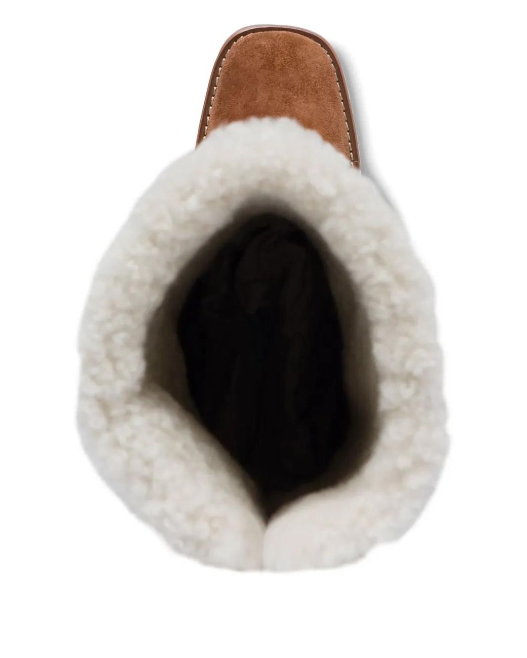Bernardo Brown 1946 Brix Shearling-Cuff Suede Boots