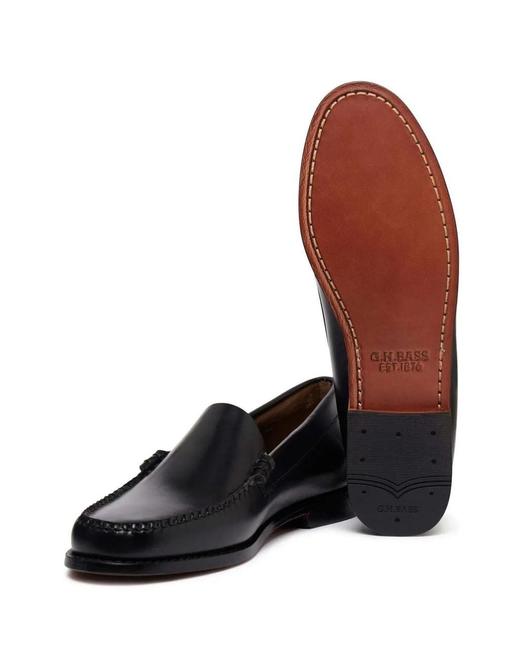G.H.BASS Black Weejuns Whitney Venetian Loafers