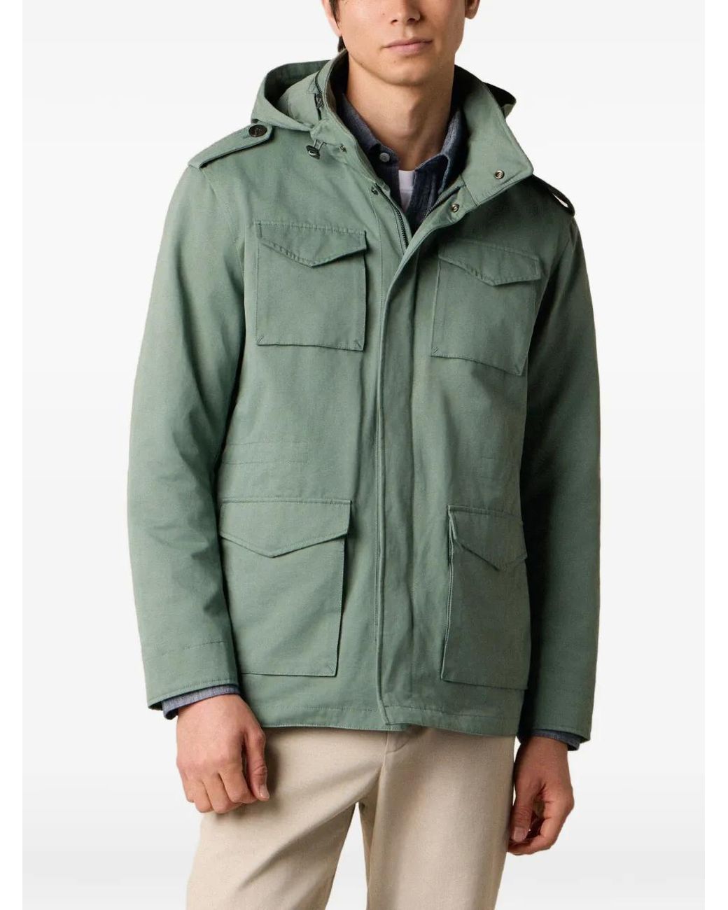 Brooks Brothers Green Veste Boutonnée À Col Montant for men