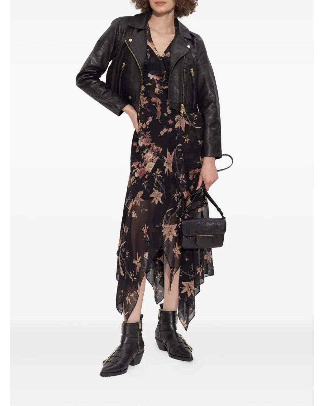 AllSaints Black Midi Dresses