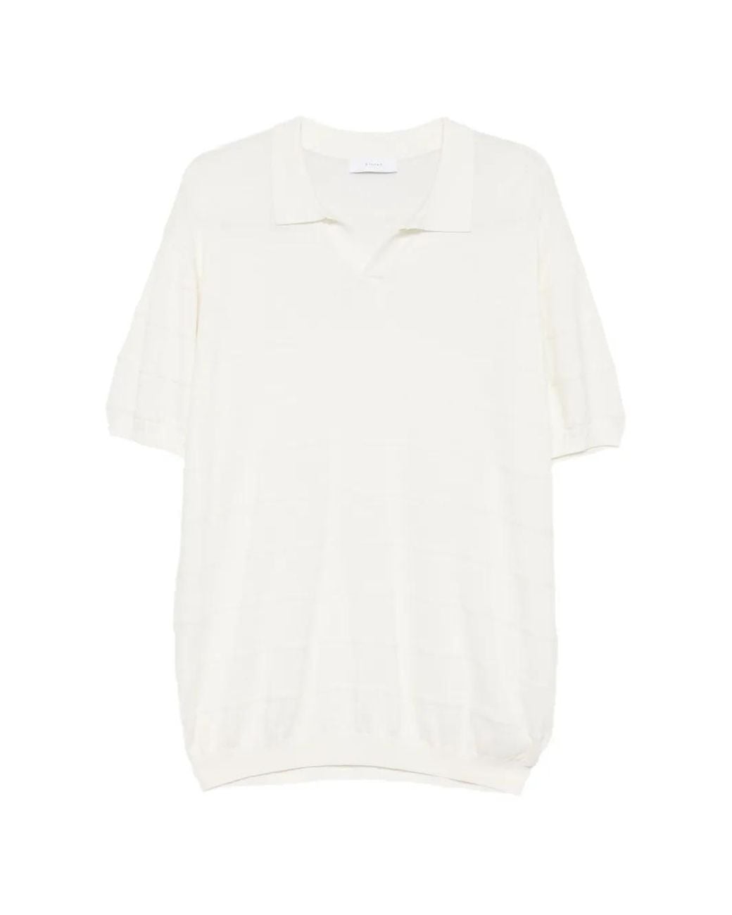 Diktat White Fine-Knit Short-Sleeve T-Shirt for men