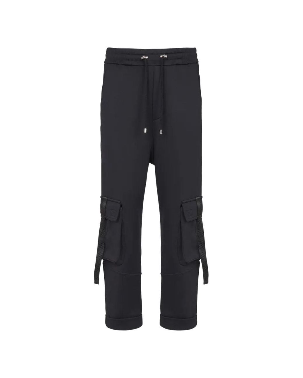 Balmain Blue Pantalon De Survêtement Cargo Vintage En Argent for men