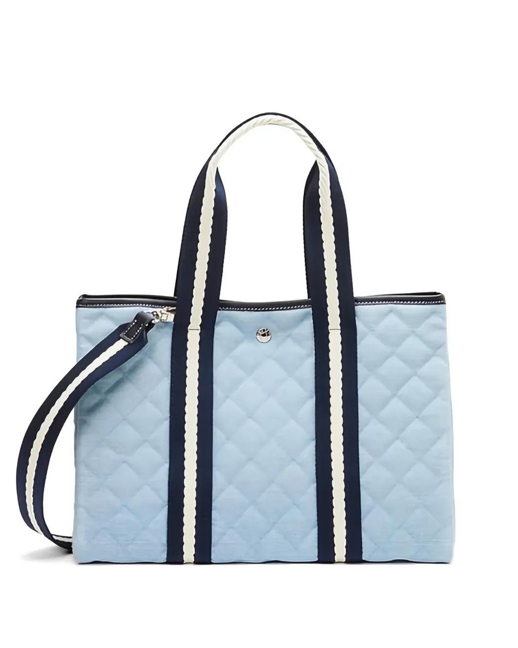 Rue de Verneuil Blue Medium Traversée Quilted Tote Bag
