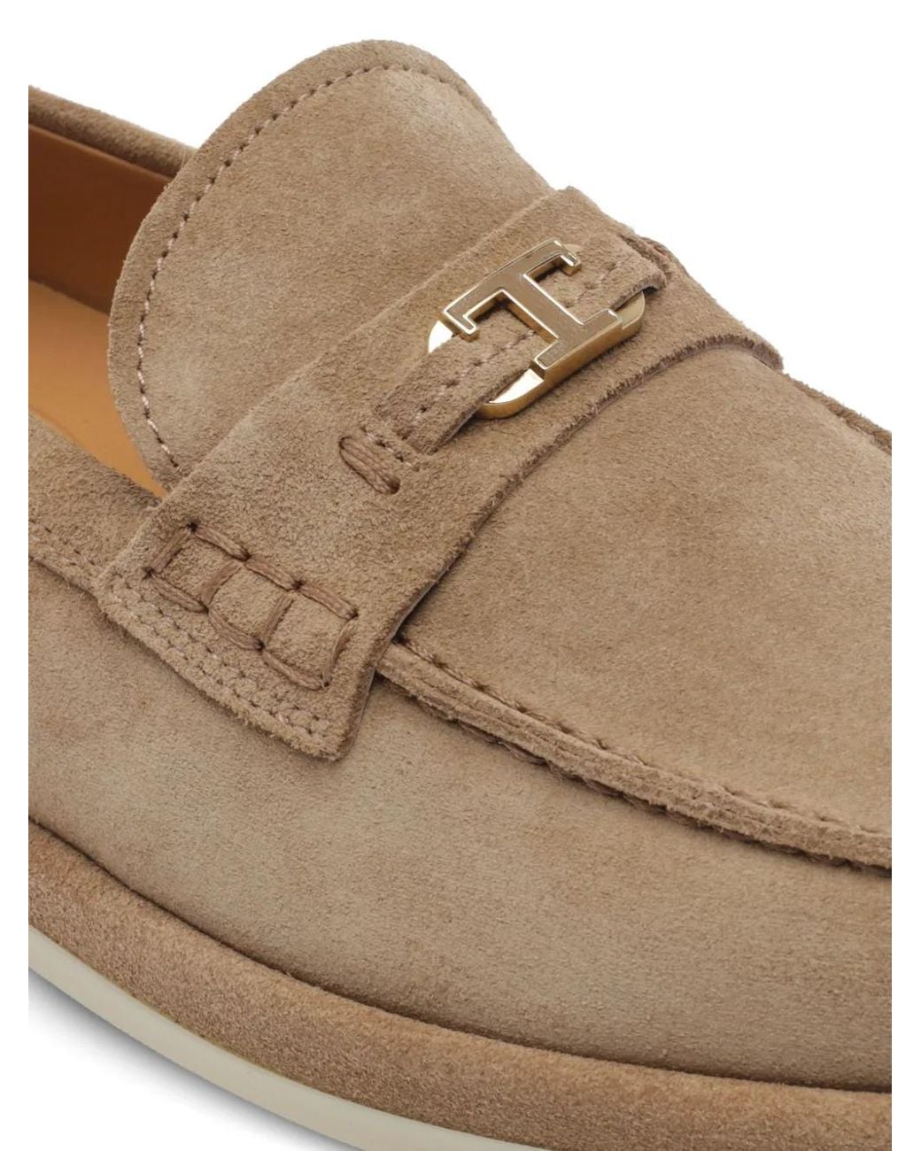 Tod's Brown T-Timeless Suede Loafers