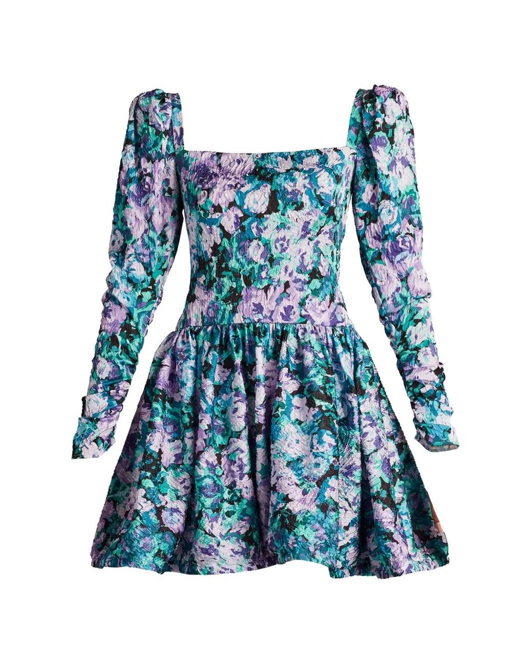 Tadashi Shoji Blue Harlym Floral Mini Dress