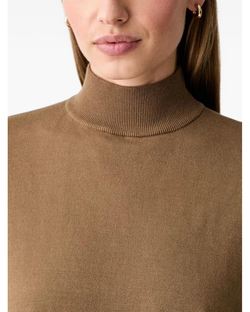 Trussardi Natural Pull À Épaules Basses Et Col Montant