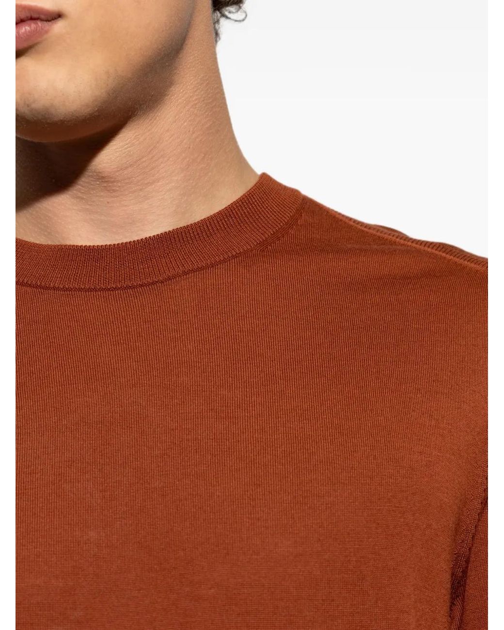 Paul Smith Brown Washable Merino Wool Sweater for men