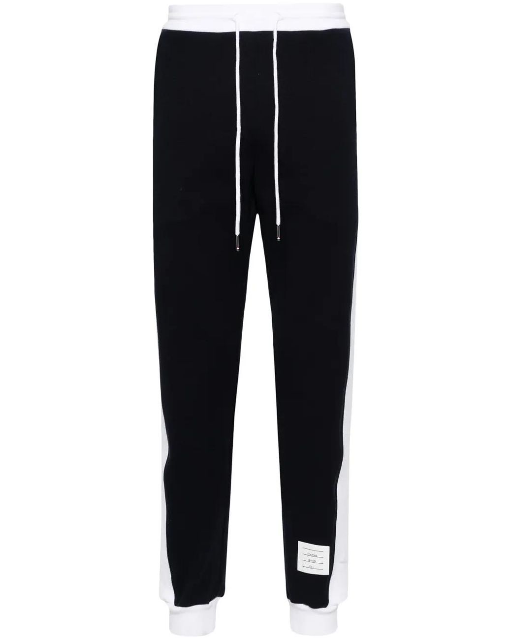Thom Browne Blue Solid Loopback Jersey 4-Bar Sweatpants for men