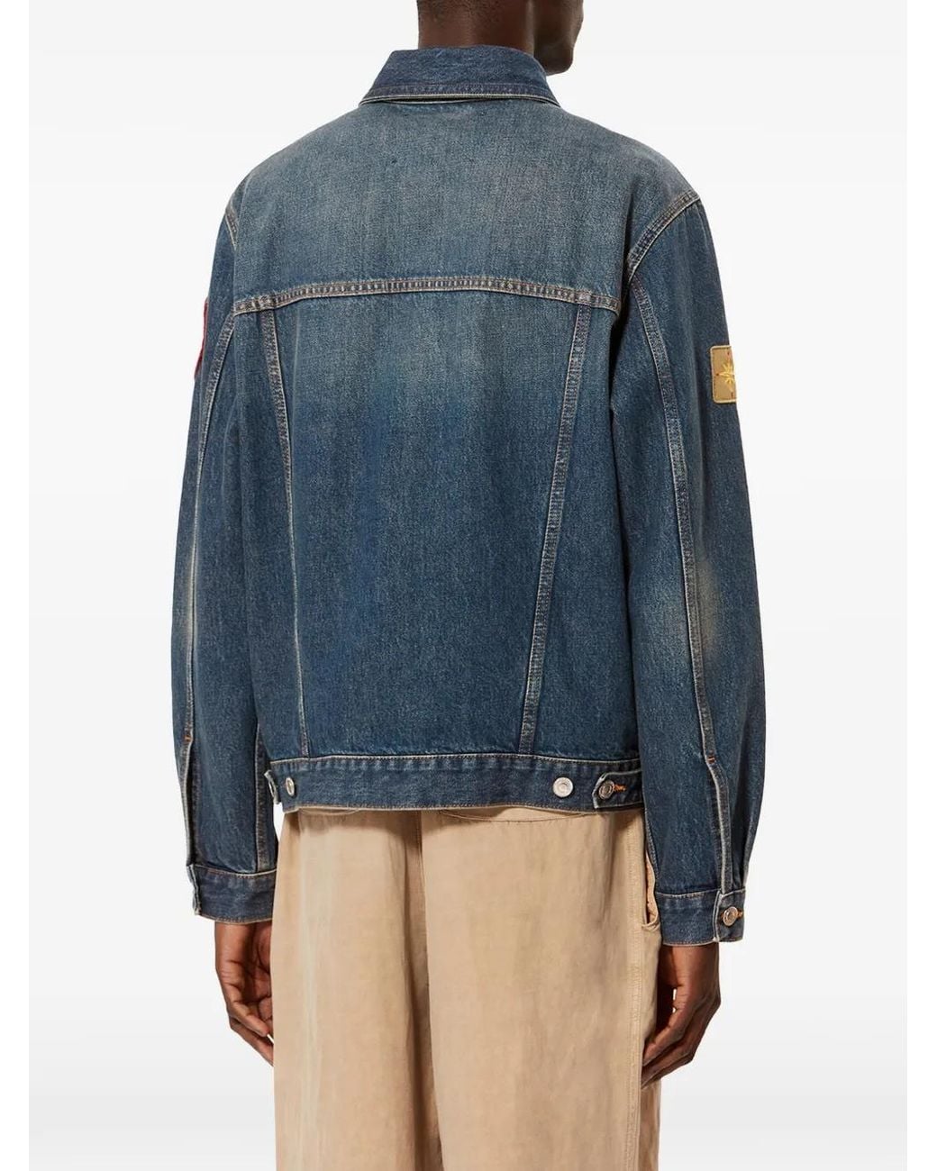 Isabel Marant Blue Jarvey Embroidered Denim Jacket for men