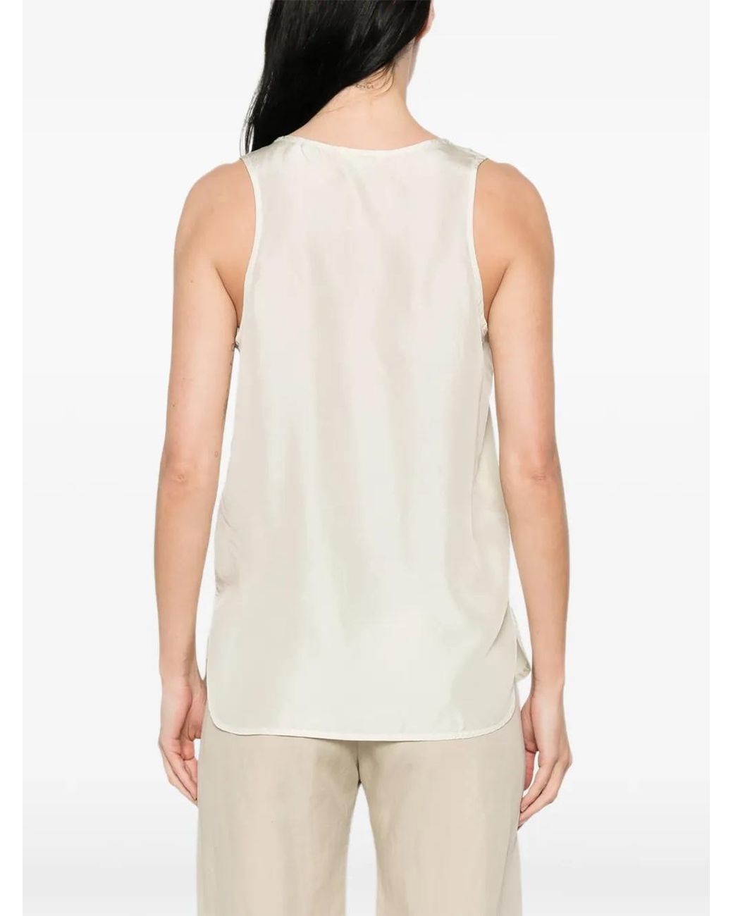 Top Con Tasche di Barena in White