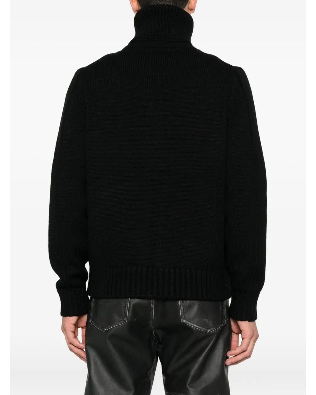 Tom Ford Geribbeld Wollen Jack Met Rits in het Black voor heren