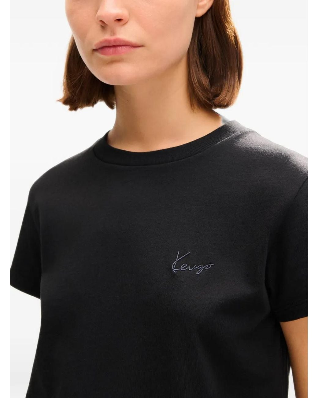 KENZO Blue Signature Cotton T-Shirt