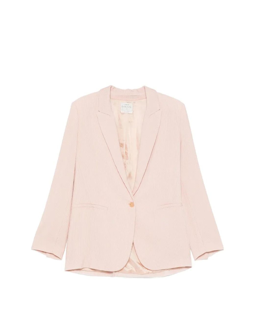 Forte_forte Pink Corduroy Notch-Lapel Jacket