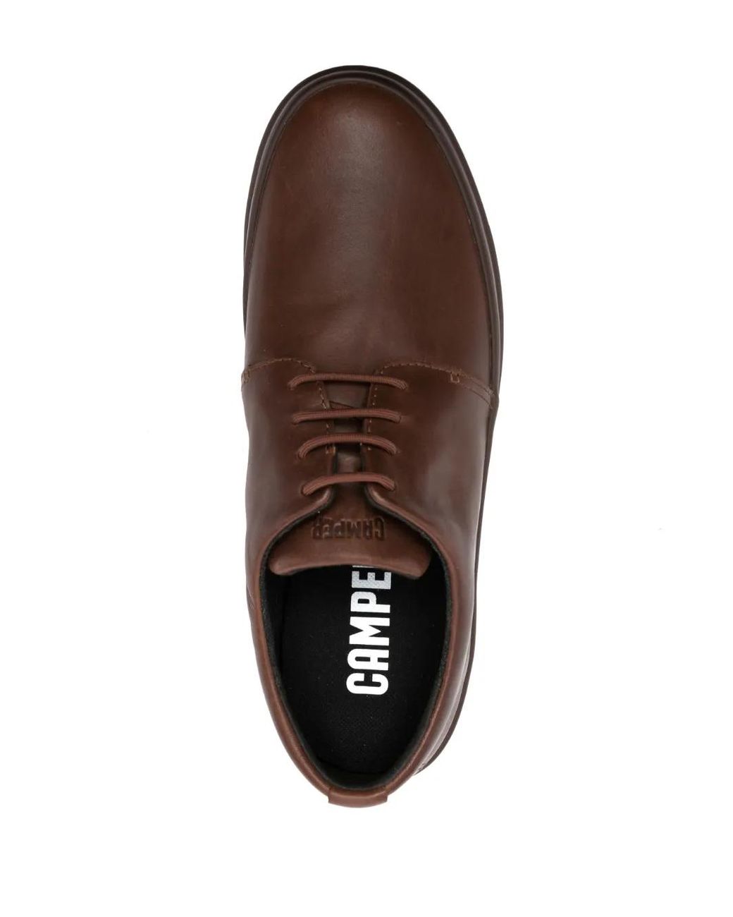Camper Brown Chasis Leather Derby Shoes for men