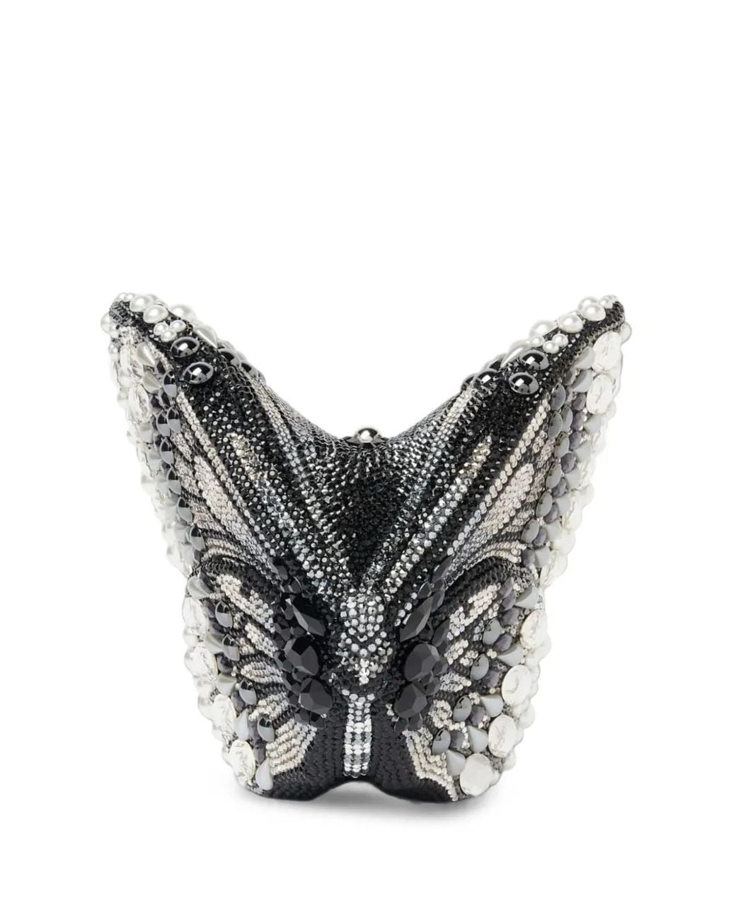 Judith Leiber Gray Butterfly Colette Crystal-Embellished Mini Bag