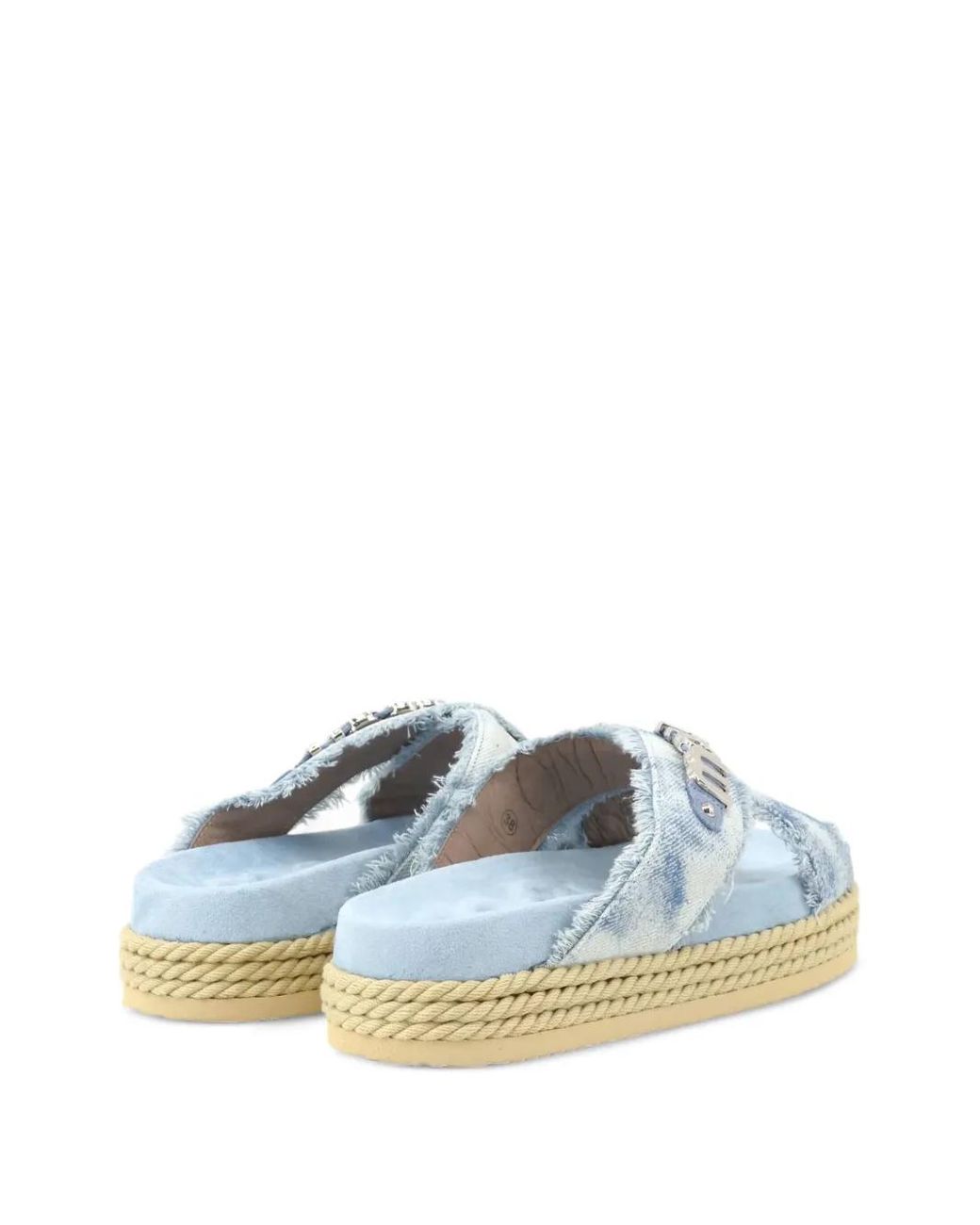 Mou Blue Sandales En Cuir