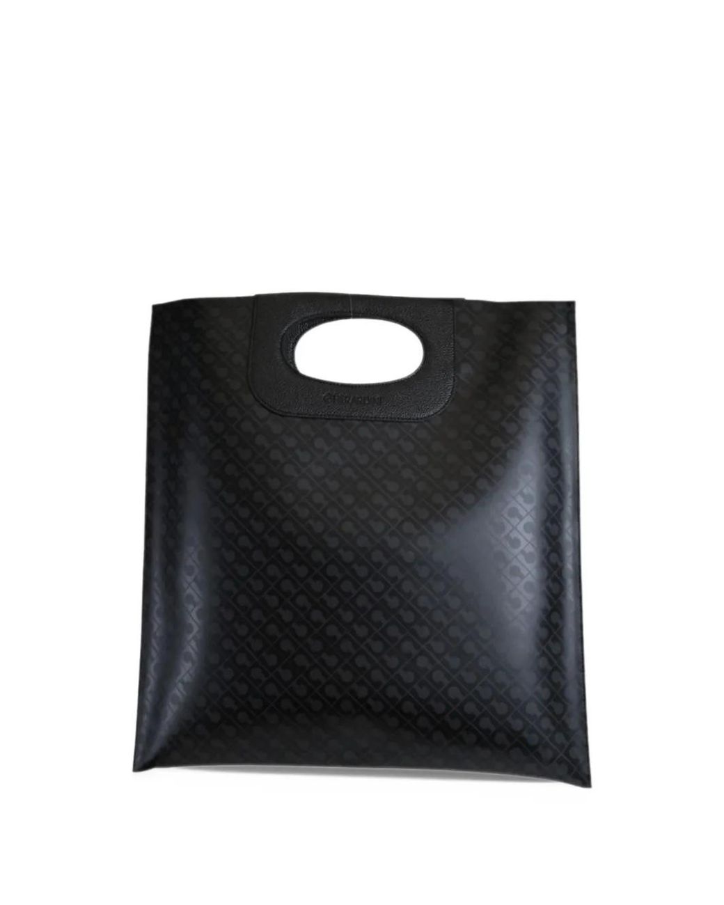 Gherardini Black Piattina Monogram Tote Bag