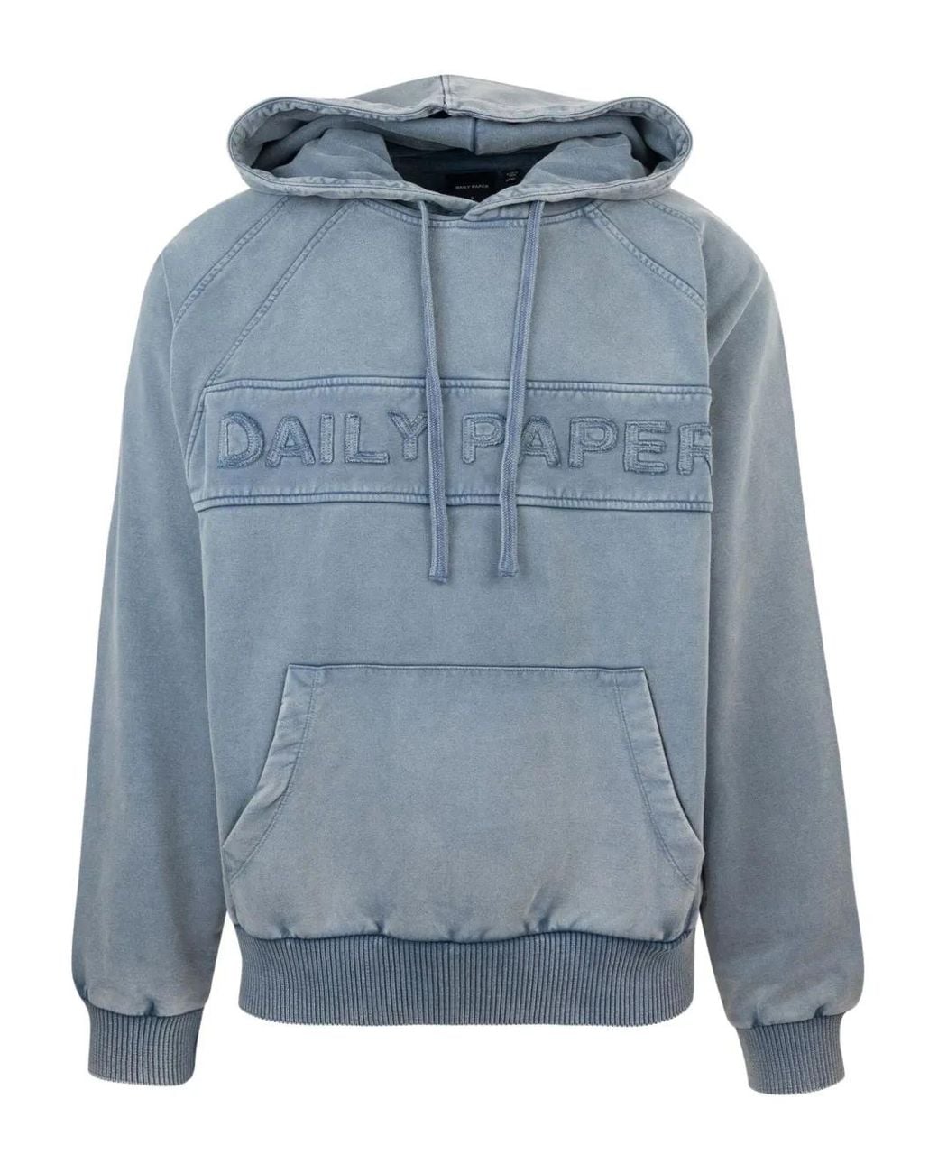 Daily Paper Blue Logo-Embroidered Hoodie for men