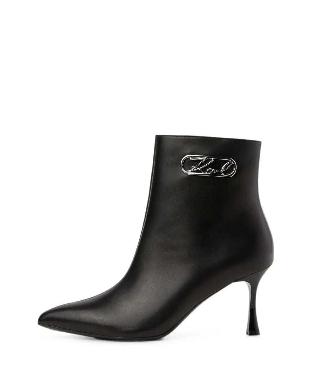 Karl Lagerfeld Black Sienna Signature Ankle Boots