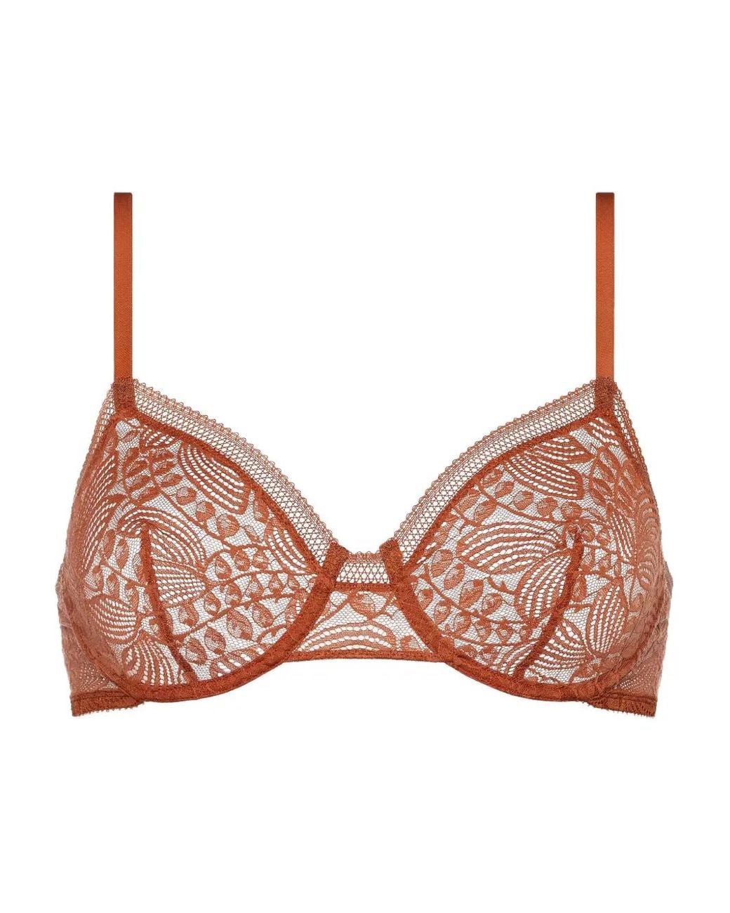 Eres Pink Cerise Full-Cup Lace Bra