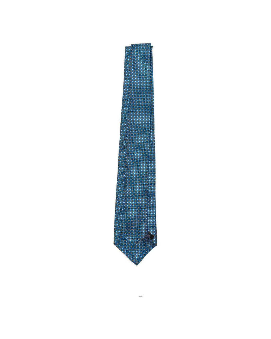 Kiton Blue Geometric-pattern Tie for men