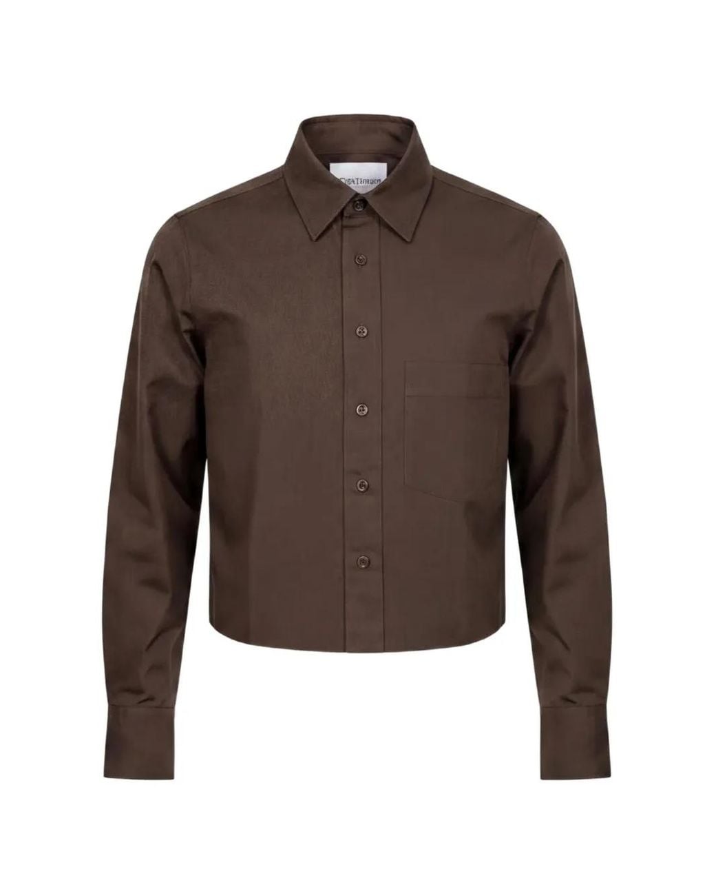 Camicia Crop di Closed in Brown