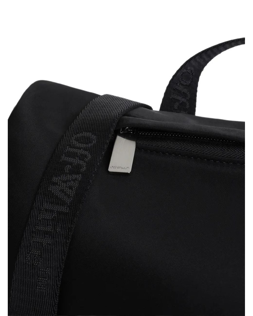Off-White c/o Virgil Abloh Black Logo-Print Buckle-Fastening Backpack for men