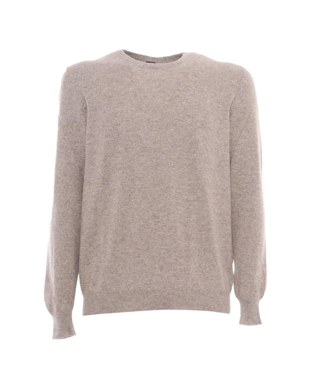 Fedeli Gray Slim-Fit Crew-Neck Sweater for men