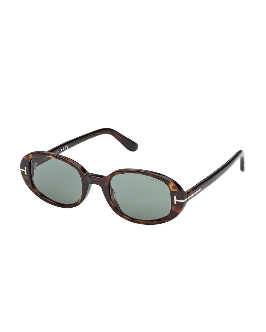Tom Ford Brown Tortoiseshell-Effect Oval-Frame Sunglasses for men